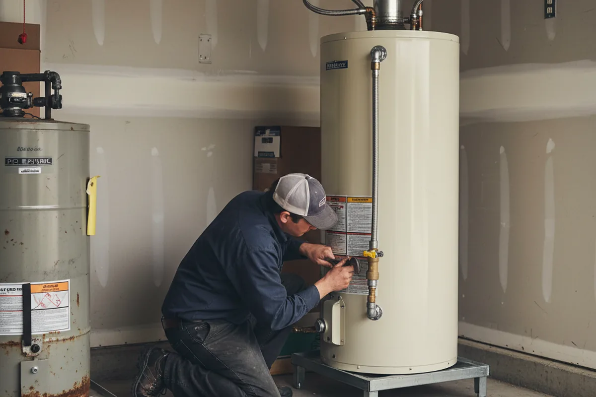 Water heater and shutoff valve replacement in Colon